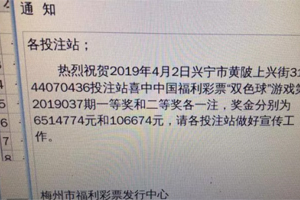 兴宁黄陂有人喜中了660多万双色球，是你吗？